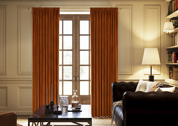 Odessa Velvet, Rust - Made to Measure Curtains - Image 3